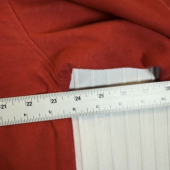 Tommy Hilfiger Sweater Men XL Red Pull Over Quarter Zip Sweatshirt Long Sleeve - Picture 9 of 9